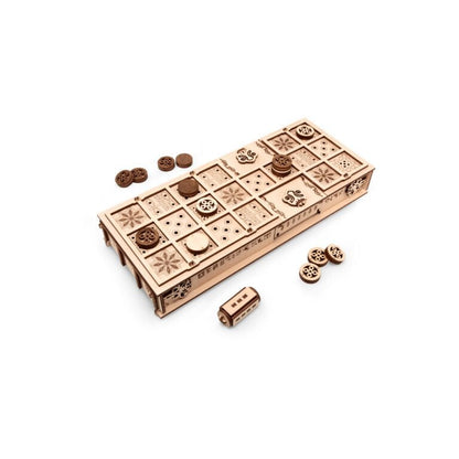 Bordspel Senet en Ur 34,5x14x6,1 cm berkenmultiplex