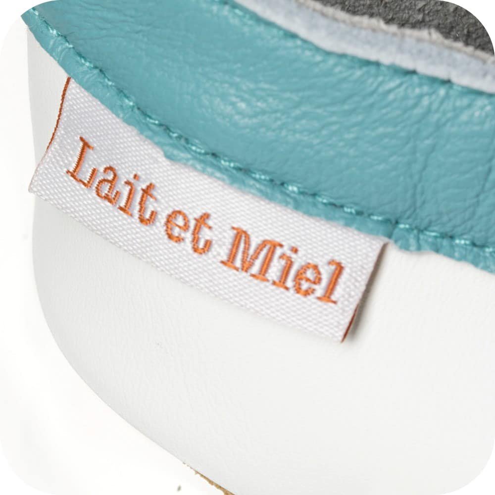 Soft leather baby booties Unicorn