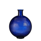 Vaas donkerblauw gerecycled glas 42x34 cm