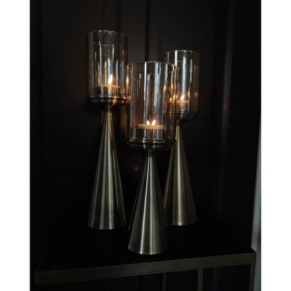 Kandelaar glas goud 45 cm