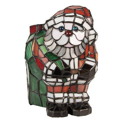 Tafellamp Kerstman 17x11x22 cm meerkleurig glas