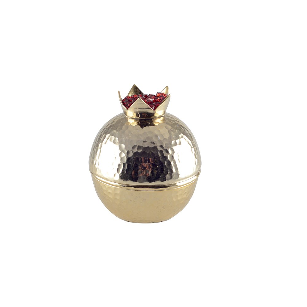 Opbergbox aluminium 12.5x12.5x15 cm goud