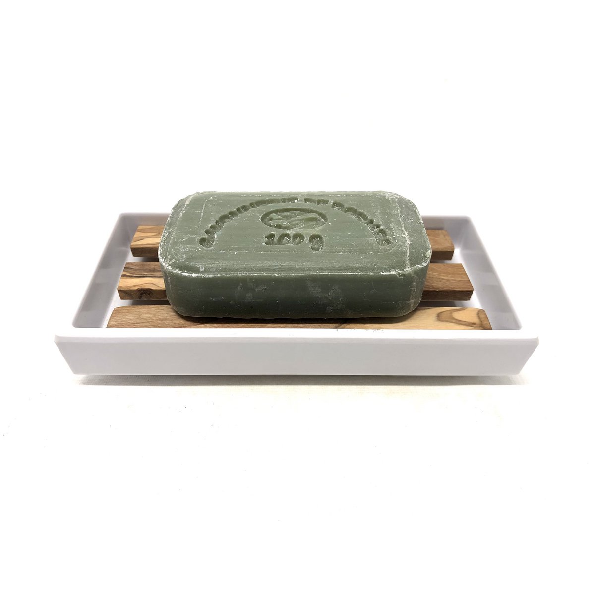 Zeepbakje 15,5x7,5x3 cm melamine olijfhout