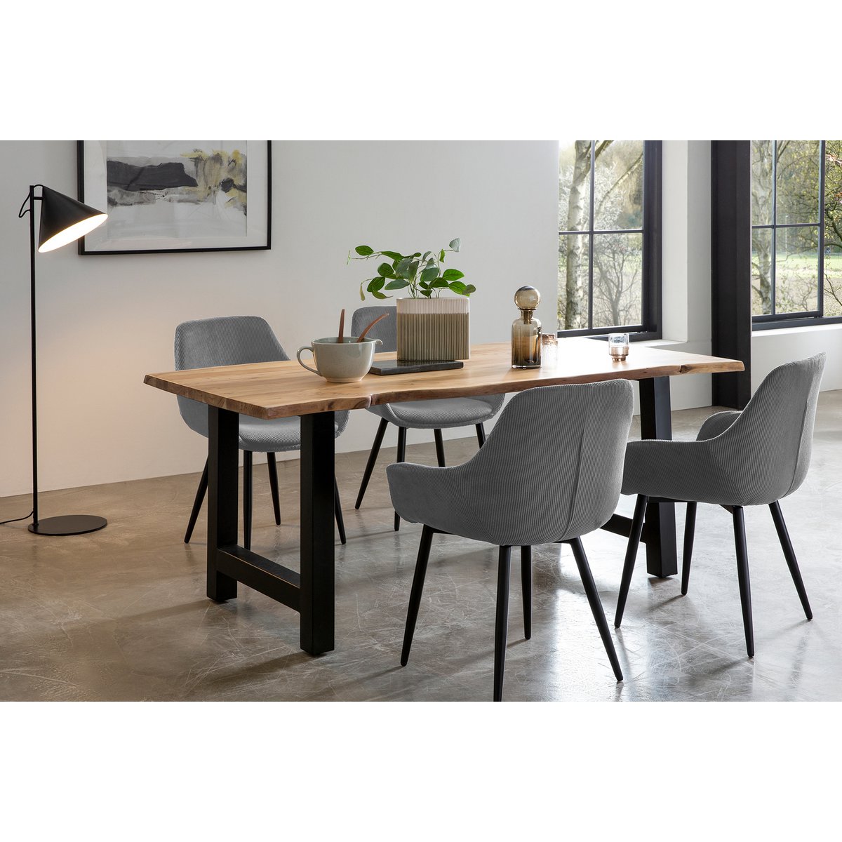 Eetgroep 5-delig acaciahout 160x85 cm