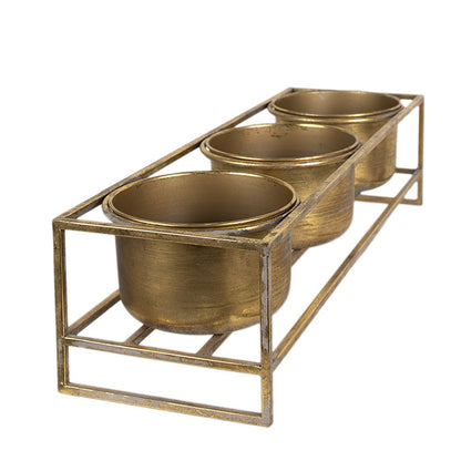 Plant stand 63x19x16 cm gold-plated iron