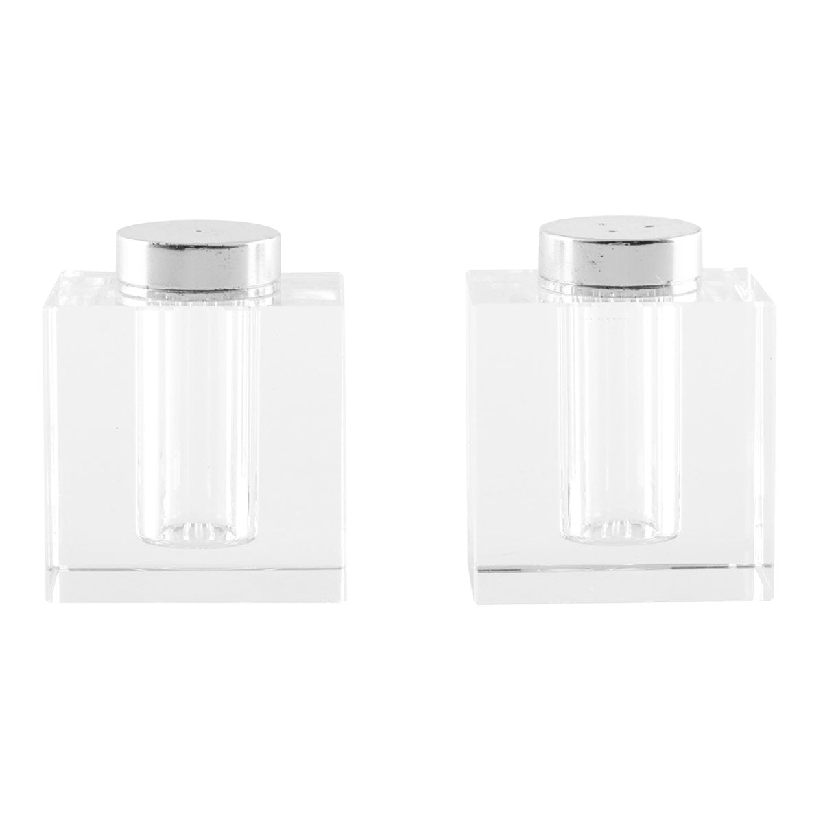 Zout en peper set glas 5x5x6 cm transparant