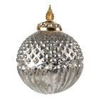 Kerstbal Ø 10 cm zilver glas