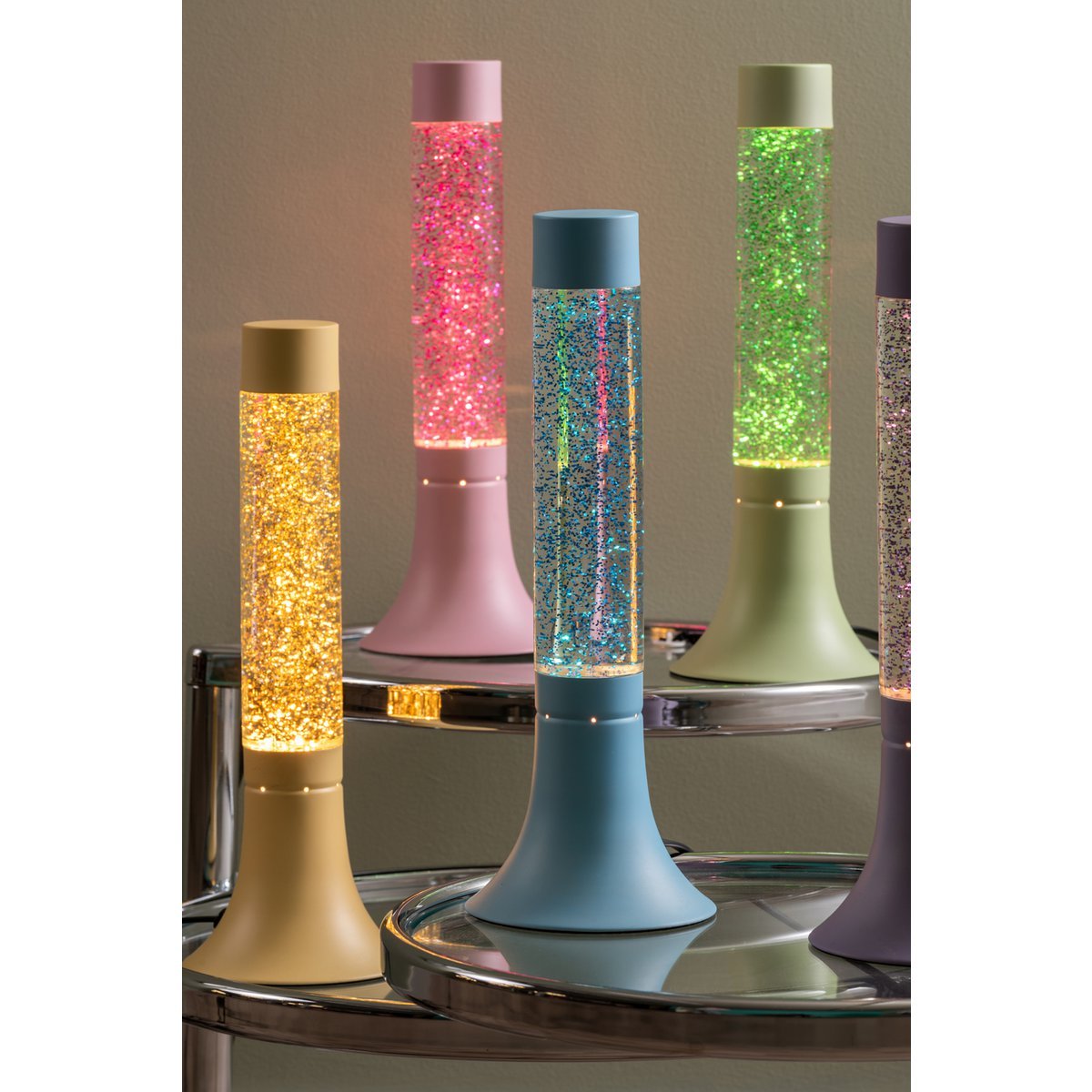 Tafellamp Astro Glitter groen glas 13x38 cm