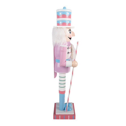 Notenkraker beeld 8x7x25 cm roze hout