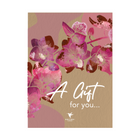Ansichtkaart A Gift for You roze bloemmotief