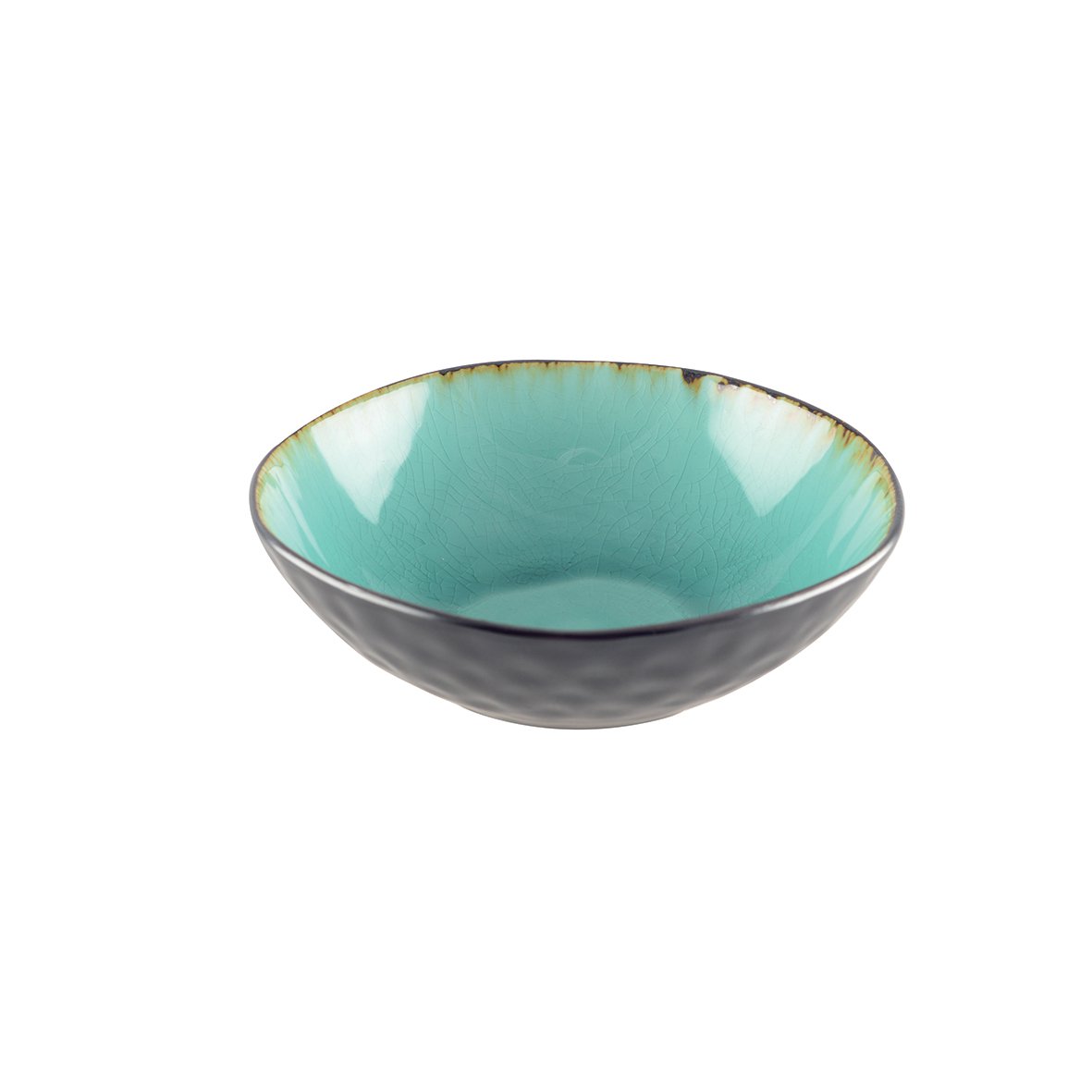 Soepkom 17,5 cm keramiek turquoise