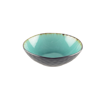 Soepkom 17,5 cm keramiek turquoise