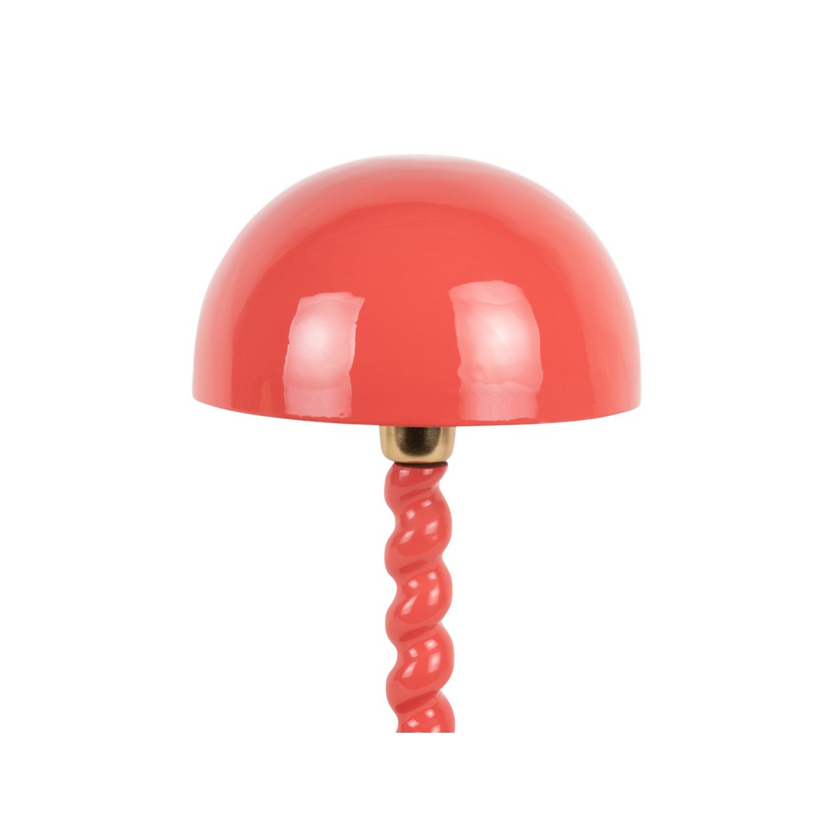 Tafellamp 39 cm diameter 25 cm rood ijzer