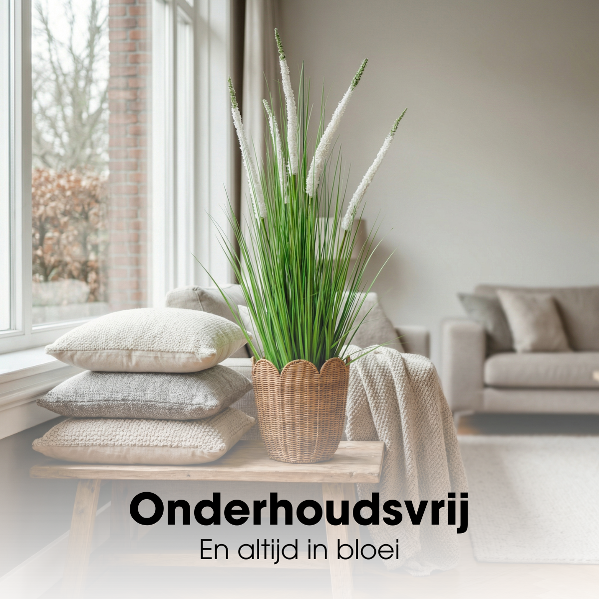 Kunstgras 140 cm groen wit