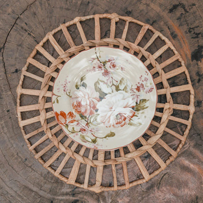 Placemat rond 38 cm waterhyacint set van 2 4 of 6