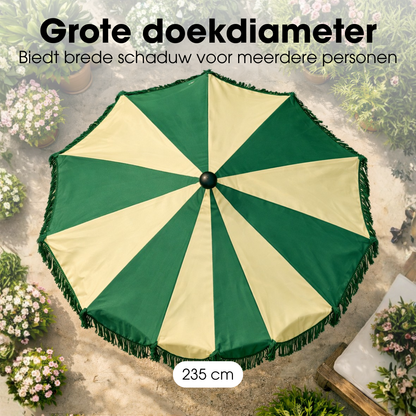 Parasol Ø235 cm donkergroen polyester