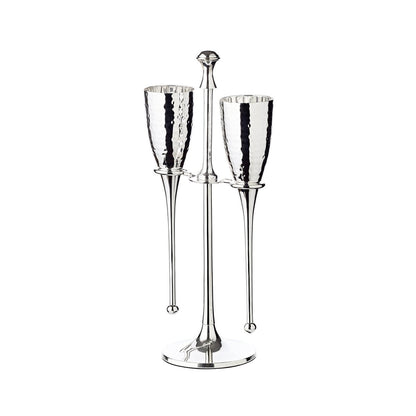 Champagneglazen 2 stuks Didi verzilverd H 32 cm