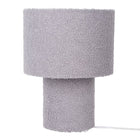 "Fluffy" table lamp with text sheets and green base, E27, approx. 31 cm high