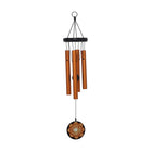 Windgong 60 cm oranje hout aluminium