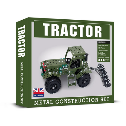 Metalen bouwpakket tractor 29x12,8x12 cm groen
