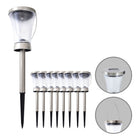 8x Solar LED decoratie metaal plastic stalen blank