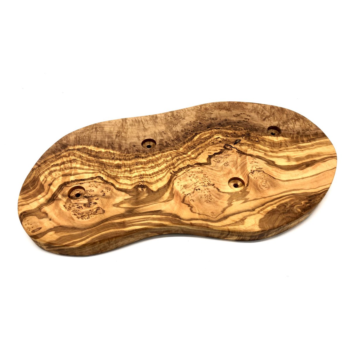 Serveerplank met 4 dipschalen hout