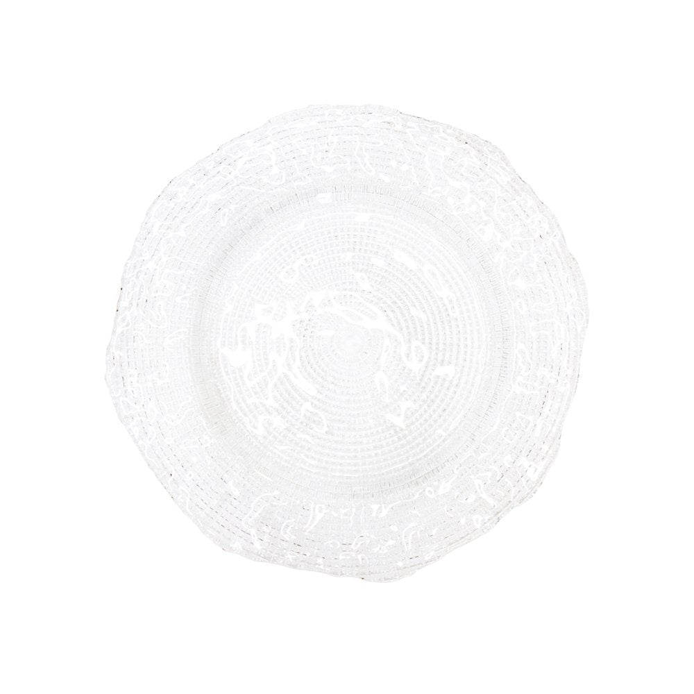 Platte plaat glas 27 cm transparant