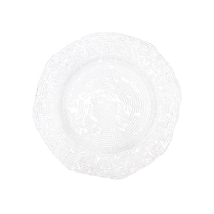 Platte plaat glas 27 cm transparant