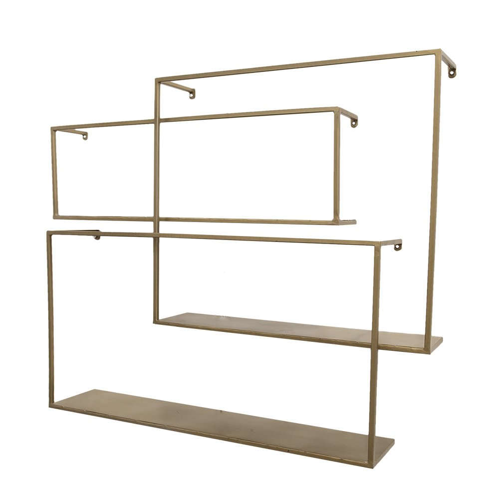 Wandrek set 3 stuks goudkleurig ijzer