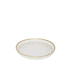 Dessertbord glas 16x16x2 cm transparant goud