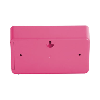 Wandklok tafelklok 18x9 cm roze plastic