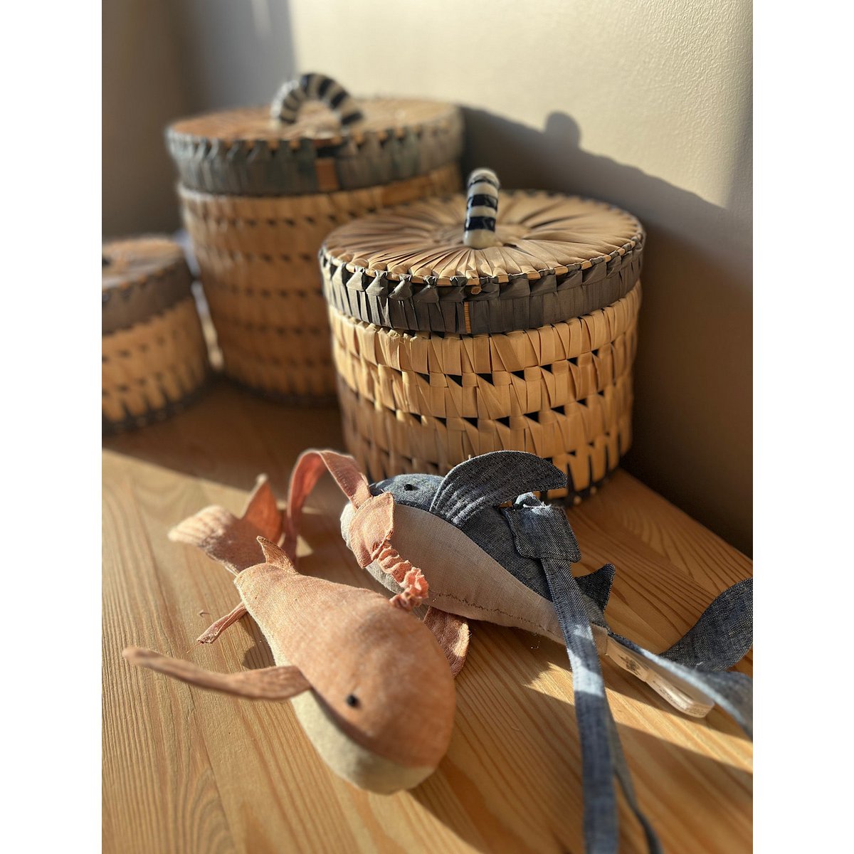 Vibrerend walvisspeeltje 45 cm linnen Jean Blue