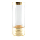 Vaas glas goud transparant H30cm