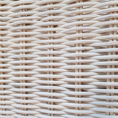 Eetkamerstoelen 6 Stuks Rattan Stoelen Cardine Wit