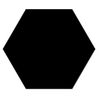 Muurhexagon 24x20 cm zwart