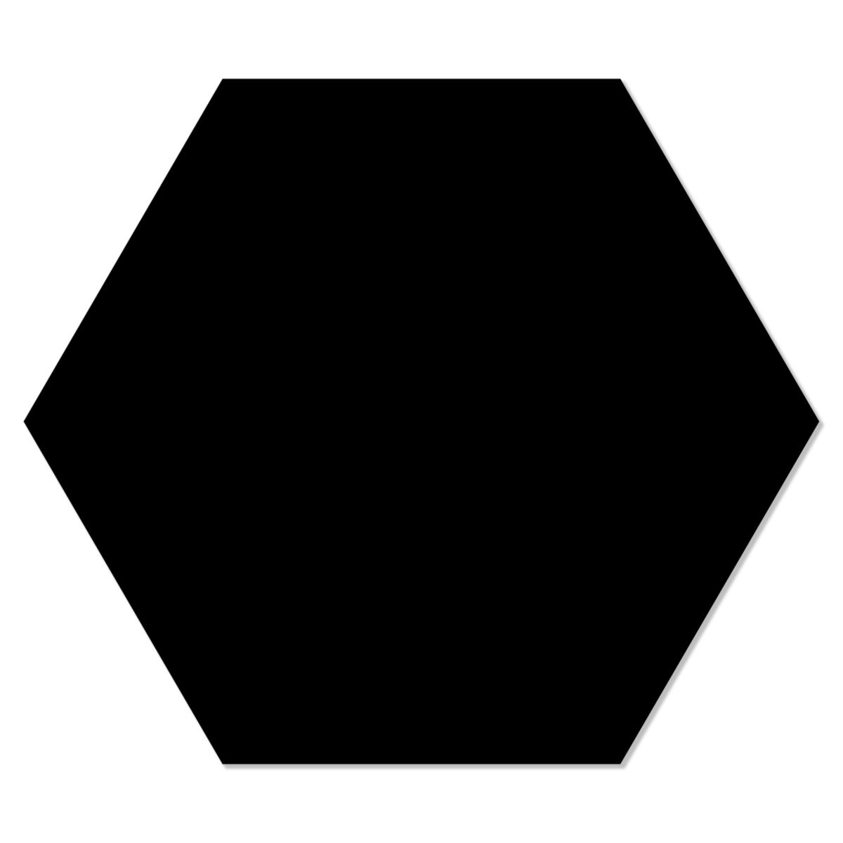 Muurhexagon 24x20 cm zwart