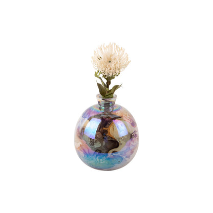 Vaas glas bruin 23x23x26 cm