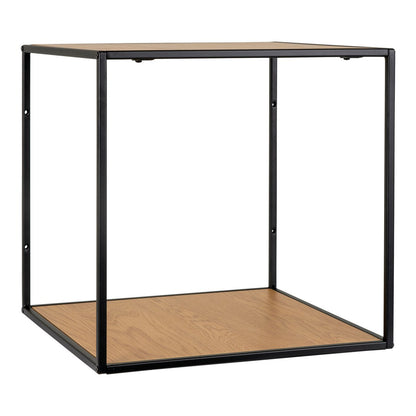 Wandplank 36x36x36 cm eikenlook zwart