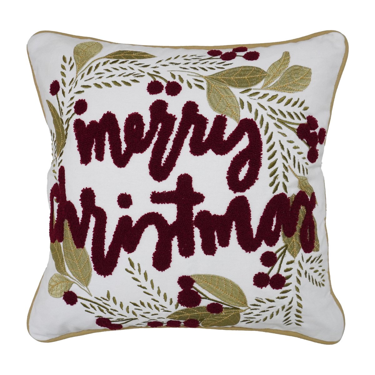 Kussenhoes kerst 45x45 cm katoen rood wit