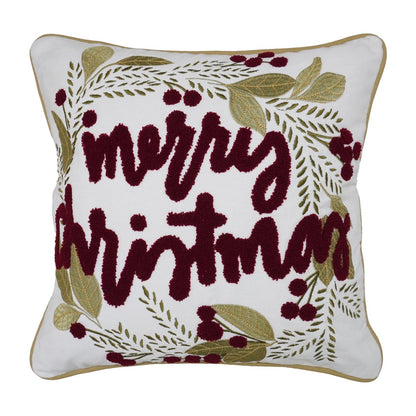 Kussenhoes kerst 45x45 cm katoen rood wit
