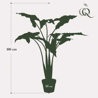 Kunstplant Alocasia Frydek 120 cm