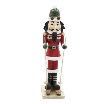 Nutcracker Figurine 17 cm Red White Plastic Christmas Decoration