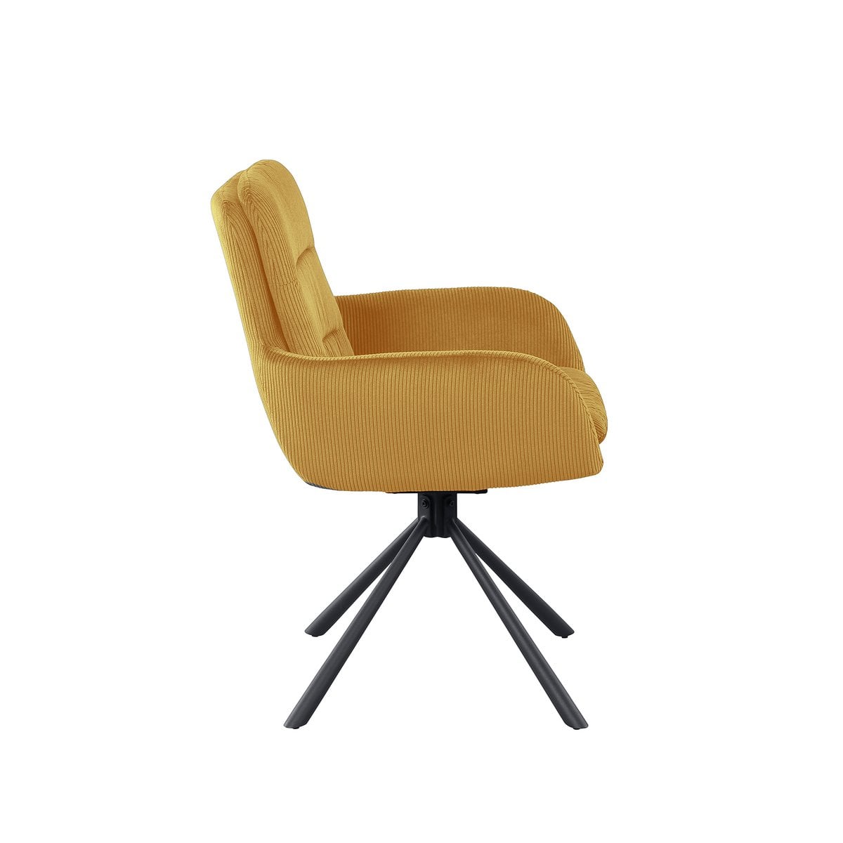 Fauteuil corduroy look goud 60x64x89 cm