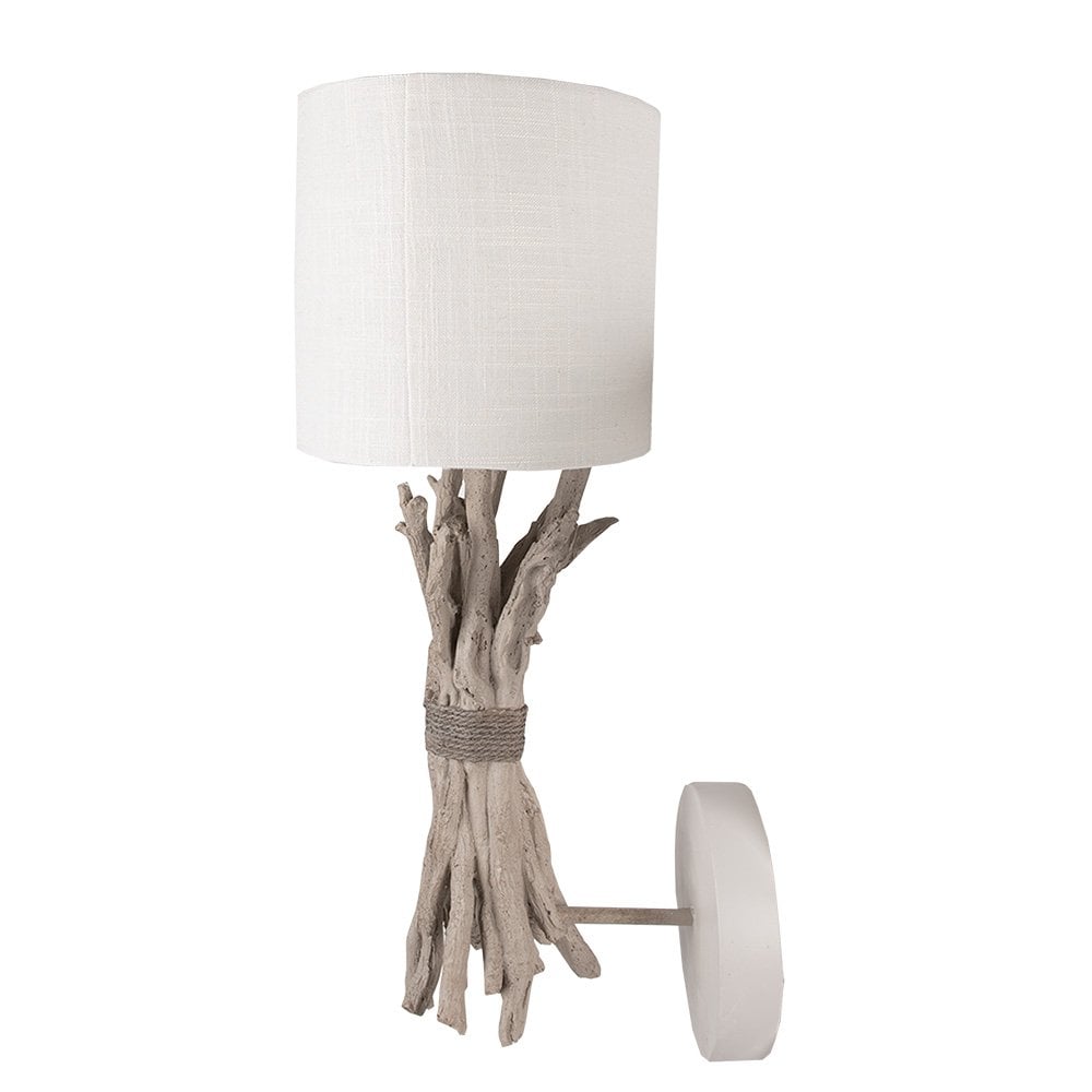 Wandlamp 33x26x43 cm polyresin beige wit