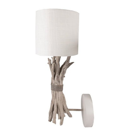 Wandlamp 33x26x43 cm polyresin beige wit