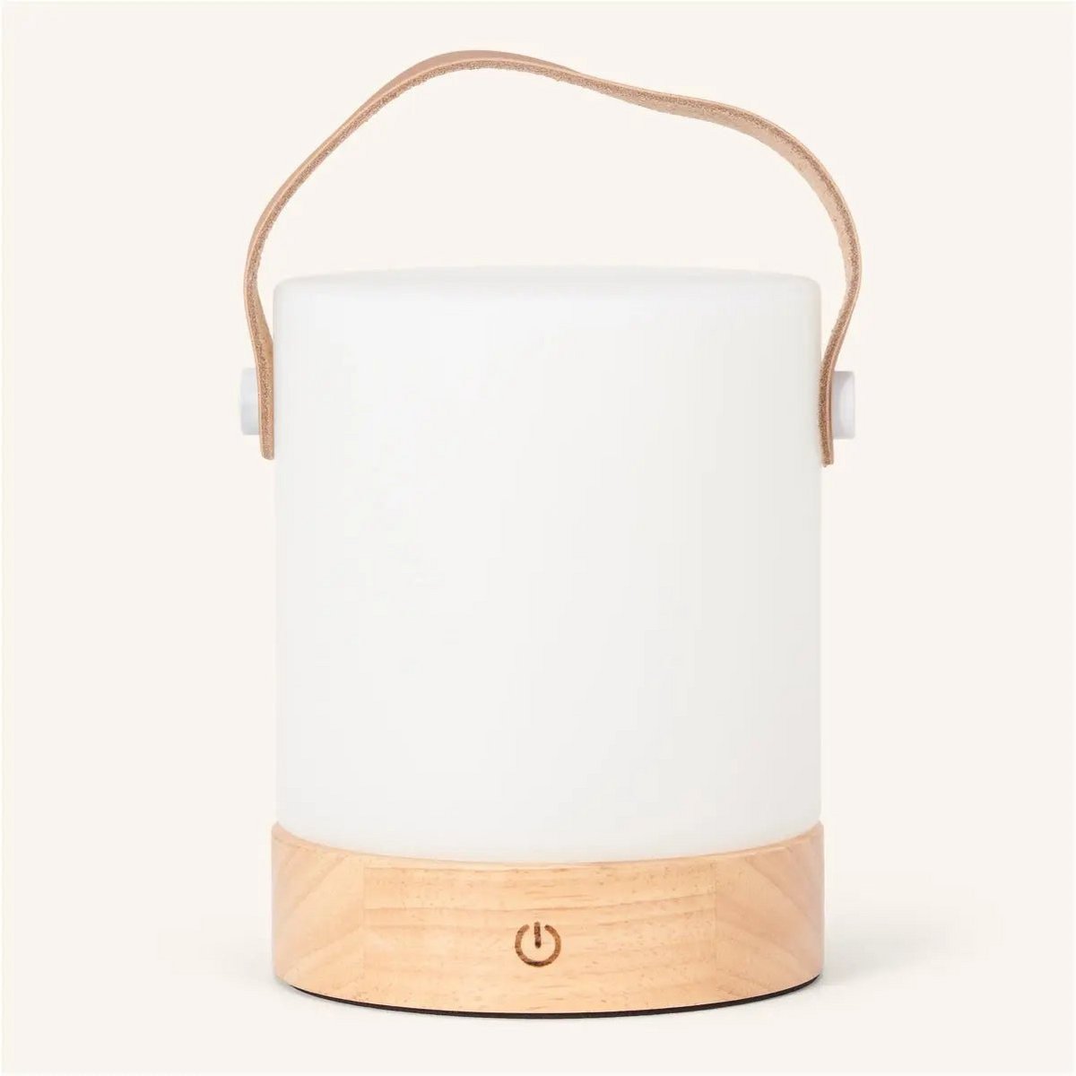 Tafellamp draadloos dimbaar USB-C lichtbruin 12x21 cm