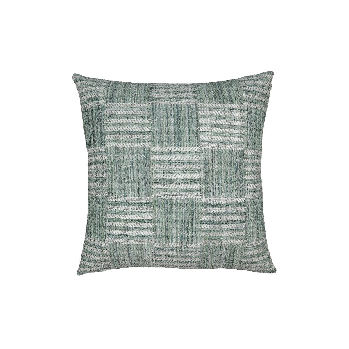 Hand woven Green – Cushion Cover – Woven Check Pattern – 45×45 cm – Urbane Hide
