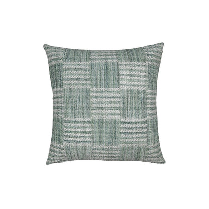 Hand woven Green – Cushion Cover – Woven Check Pattern – 45×45 cm – Urbane Hide