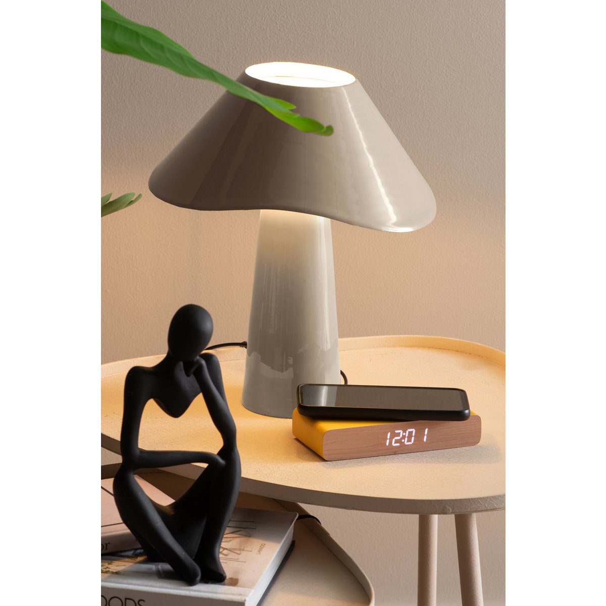 Tafellamp Ameno 28 cm grijs ijzer
