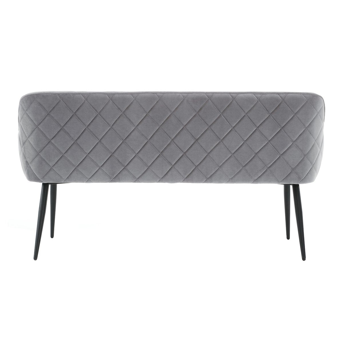 Bank 160 cm fluweel grijs